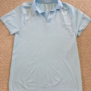 Zyia Men’s Baby Blue Performance Peak Polo small